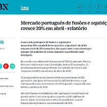 Mercado portugus de fuses e aquisies cresce 39% em abril